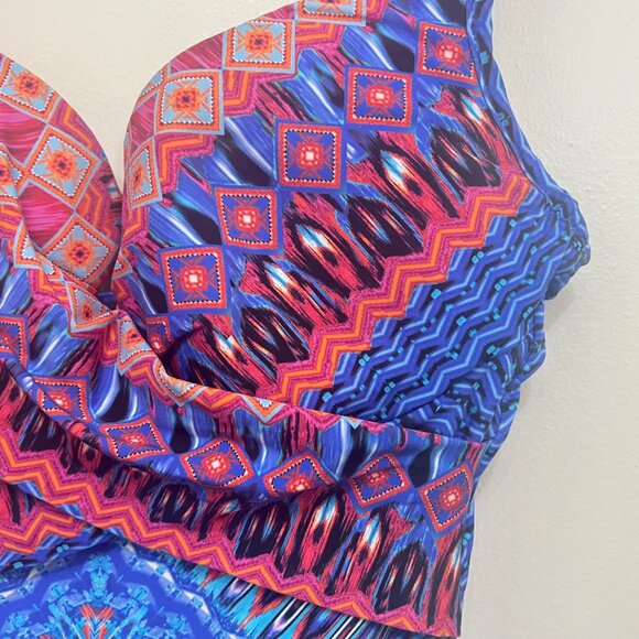 Miraclesuit Escape Casablanca Criss Cross One Piece Swimsuit Underwire Bra 10 - Picture 6 of 9